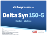 Thumbnail of Delta Syn 150 5 gallons Diester air compressor oil product label